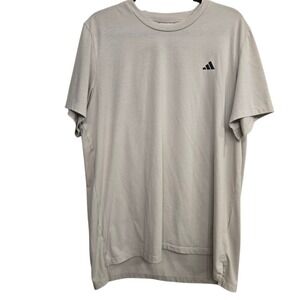 Adidas Minimalist Performance Tee Men's L Beige Athletic T-Shirt Gym Casual
